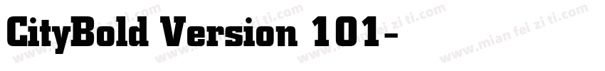 CityBold Version 101字体转换